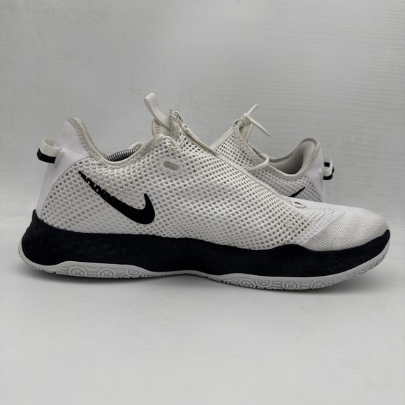 Nike Mens PG 4 Air Strobel Basketball Shoes White Black Zipper CW4134-101 SZ 17 - Picture 2 of 15